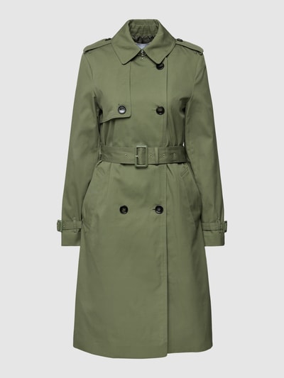 Mango Trenchcoat mit Ärmelriegeln Modell 'POLANA' Oliv 2