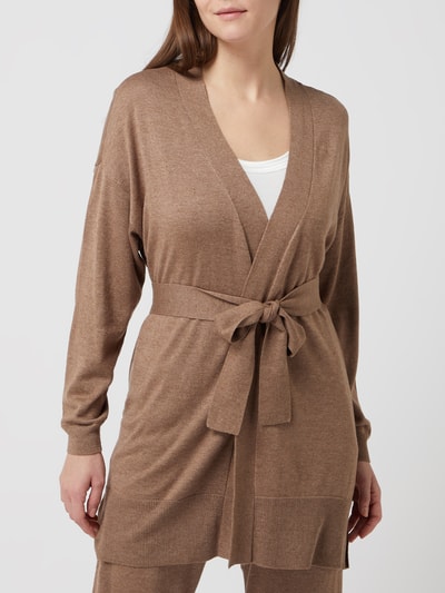 Fransa Longcardigan mit Taillengürtel  Taupe Melange 4