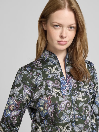 Christian Berg Woman Hemdbluse mit Knopfleiste Dunkelgruen 3