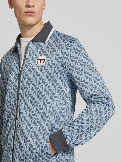 SERGIO TACCHINI Sweatjack met labelpatch, model 'PERRY' Lichtblauw - 3