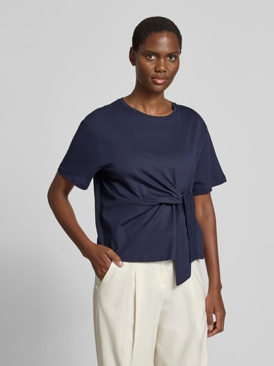 Christian Berg Woman T-Shirt mit Knoten-Detail und Rundhalsausschnitt Dunkelblau 4