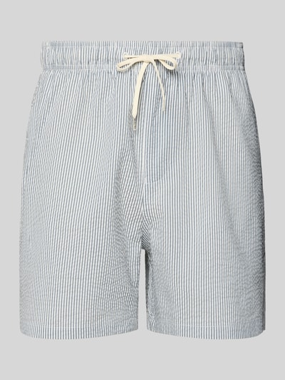 Produktfoto, Badehose mit Baumwoll-Anteil Modell 'COOPER' von SELECTED HOMME, cienkie paski, elastyczny pas z troczkiem, kieszeń z tyłu, kieszenie boczne