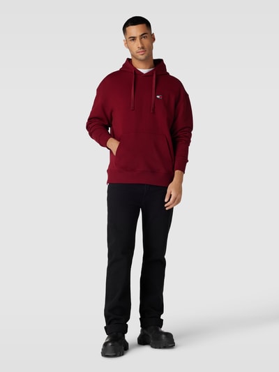 Tommy Jeans Hoodie mit Känguru-Tasche Bordeaux 1