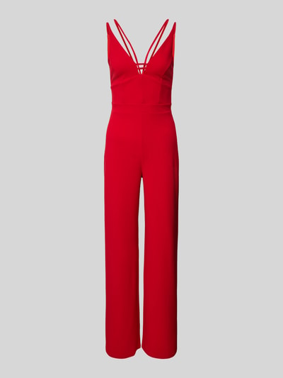 Lipsy Jumpsuit mit V-Ausschnitt Rot 2