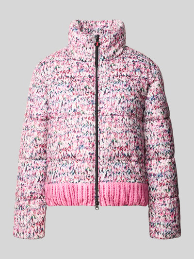 Produktfoto, Steppjacke mit Stehkragen Modell 'JEANNY' von Frieda & Freddies, buntes Allover-Muster, glatte strukturierte Oberfläche, Regular Fit