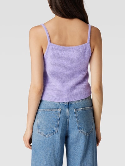 Marc O'Polo Denim Crop Top mit gerippten Abschlüssen Flieder 5