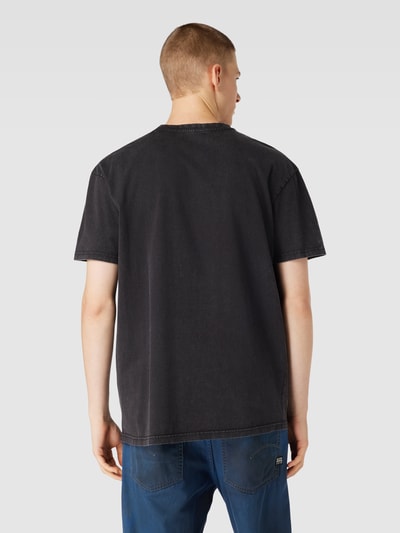 Mister Tee T-shirt met motief- en statementprint, model 'PUISSANCE LA MER' Antraciet - 5