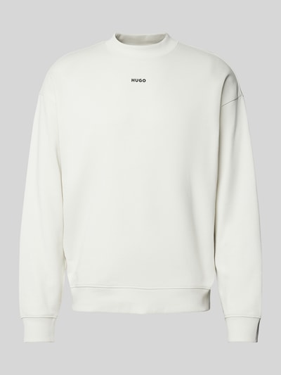 HUGO Sweatshirt mit Label-Schriftzug Modell 'Dapocrew' Offwhite 1