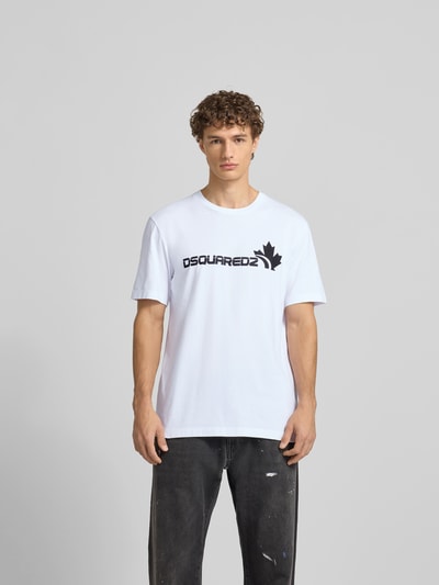 Dsquared2 T-Shirt mit Label-Print Weiss 4