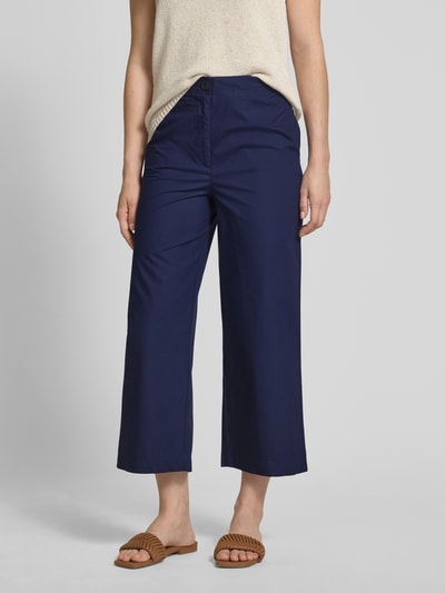Stefanel Relaxed Fit Culotte aus reiner Baumwolle Dunkelblau 4