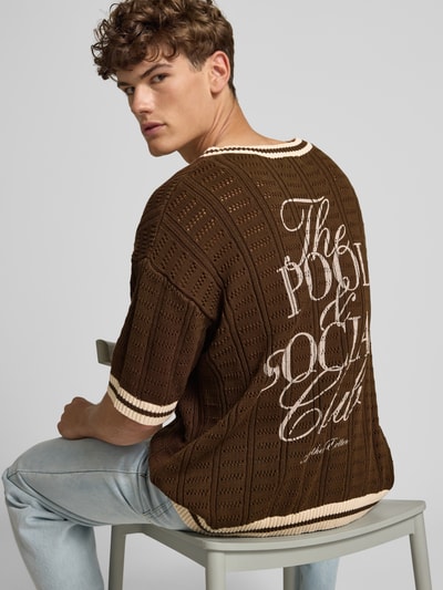 ANOTHER COTTON LAB Strickpullover mit gerippten Abschlüssen Mittelbraun 3