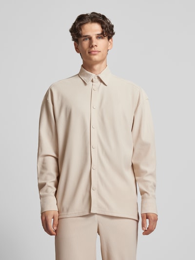 Only & Sons Relaxed Fit Hemdjacke mit Plisseefalten Modell 'KARI' Offwhite 4