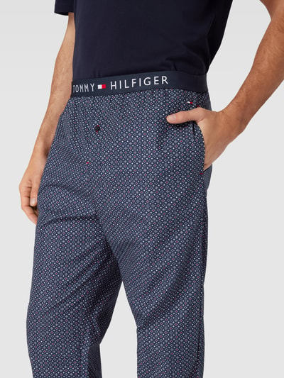 Tommy Hilfiger Pyjamabroek met all-over motief Donkerblauw - 3