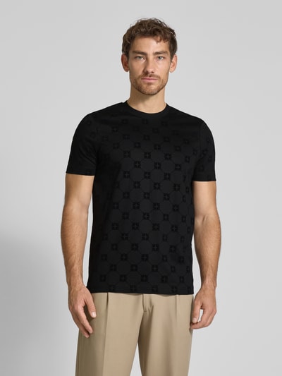 JOOP! Collection T-shirt męski JOOP! Collection;Czysta bawełna;Dopasowany fason;Model ‘Berno’;Okrągły dekolt ;Długość tyłu w rozmiarze M: 72 cm Czarny 4