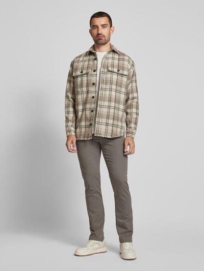 bugatti Regular Fit Chino im 5-Pocket-Design Modell 'CORDOBA' Taupe 1