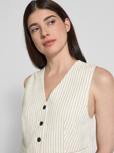 LOLLYS LAUNDRY Gilet met V-hals, model 'Torino' Ecru - 3
