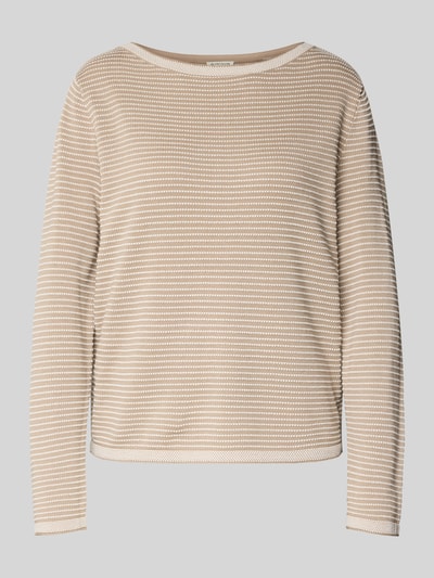 Tom Tailor Regular Fit Pullover aus reiner Baumwolle Taupe 2