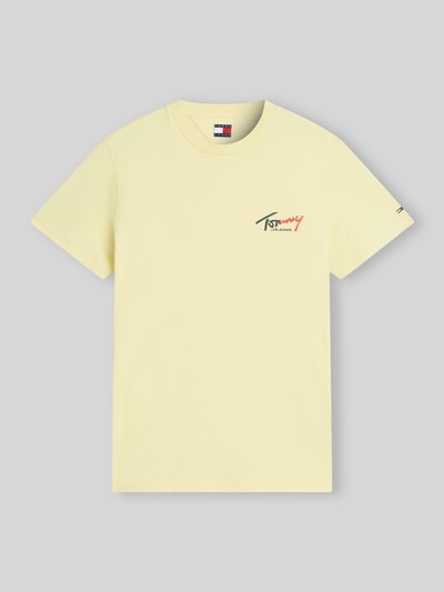 Tommy Jeans Slim Fit T-Shirt aus reiner Baumwolle GELB 2