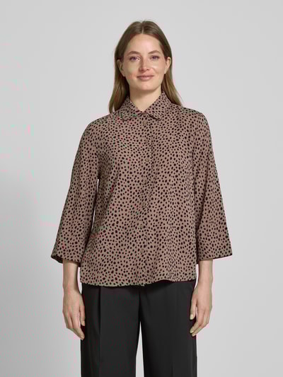 Christian Berg Woman Hemdbluse mit Knopfleiste Mittelbraun 4