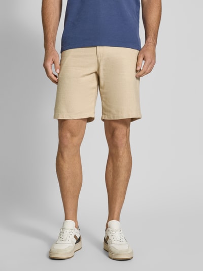 SELECTED HOMME Regular Fit Shorts aus Baumwoll-Leinen-Mix Beige 4