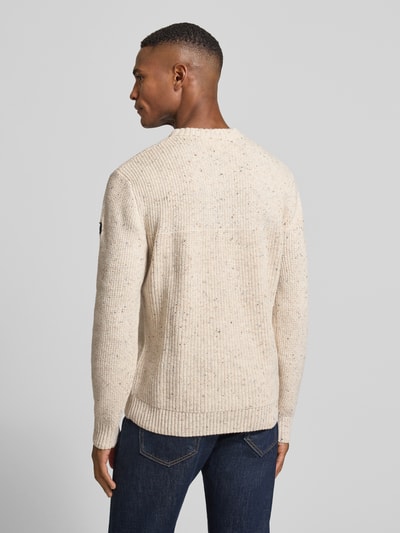 Tom Tailor Regular fit gebreide pullover van katoenmix  Offwhite - 5