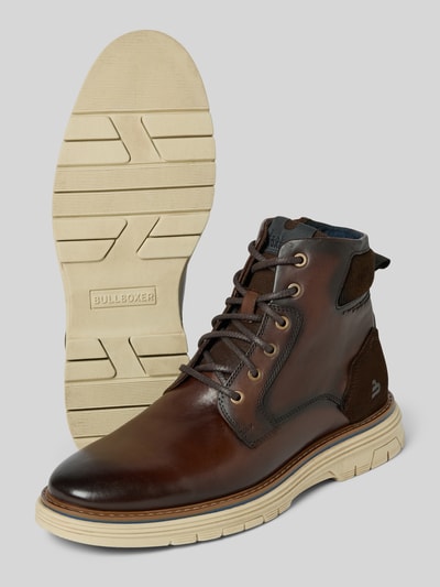 BULLBOXER Schnürstiefel mit Label-Details Dunkelbraun 4
