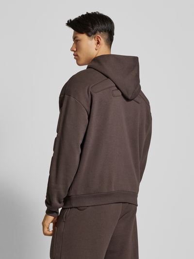 REVIEW Hoodie met capuchon Donkerbruin - 5