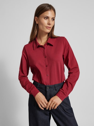 s.Oliver RED LABEL Regular fit blouse met platte kraag Rood - 3