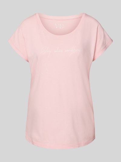 LASCANA Regular fit T-shirt van viscosemix, model 'Cozy Dreams' Roze - 2