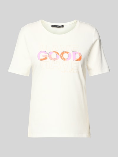 Betty Barclay T-Shirt mit geripptem Rundhalsausschnitt Weiss 2