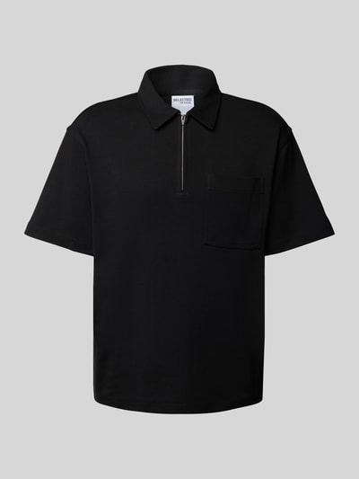 SELECTED HOMME Relaxed Fit Poloshirt aus reiner Baumwolle Modell 'RELAXEJEORGE' Black 2