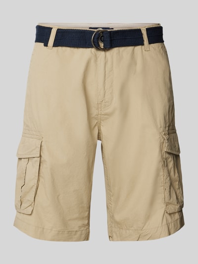 Petrol Regular Fit Cargoshorts mit Gürtel Beige 2