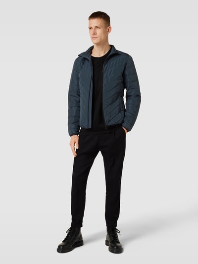 EA7 Emporio Armani Daunenjacke mit Label-Print Modell 'Matt' Marineblau 1