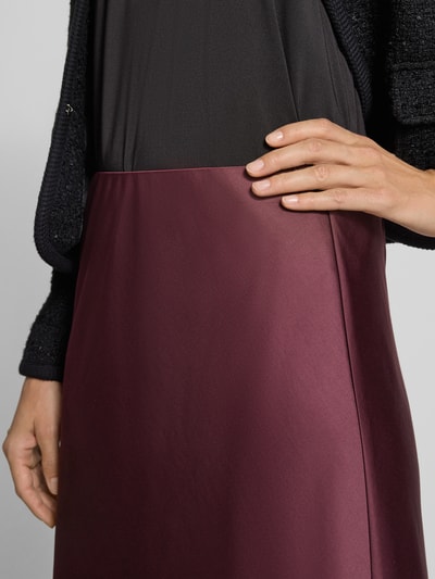 comma Regular fit midirok met viscose, model 'September' Bordeaux - 3