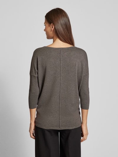 FREE/QUENT Gebreide pullover met ronde hals, model 'JONE' Taupe - 5