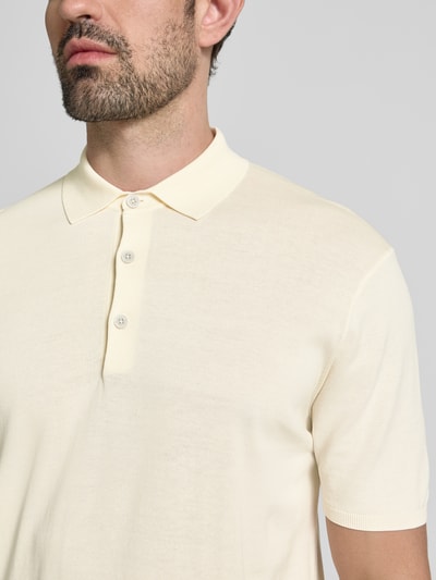 PEOPLE OF SHIBUYA Poloshirt mit Seitenschlitzen Modell 'NITO' Kitt 3