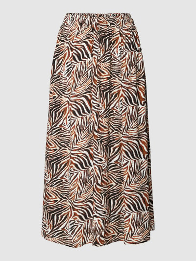 Saint Tropez Midirok met all-over-motief, model 'Tessa' Middenbruin - 2