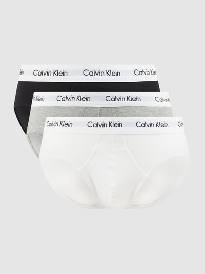 Calvin Klein Underwear Slipy z bawełny mieszanej w zestawie 3 szt. Czarny 1