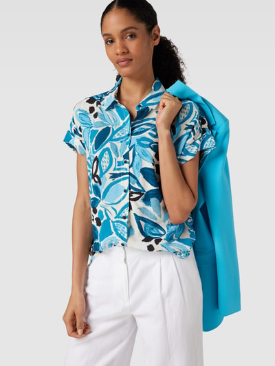 JAKE*S STUDIO WOMAN Overhemdblouse van viscose met all-over motief Turquoise - 3