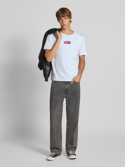 Jack & Jones T-Shirt mit Label-Print und Rundhalsausschnitt Weiss 1