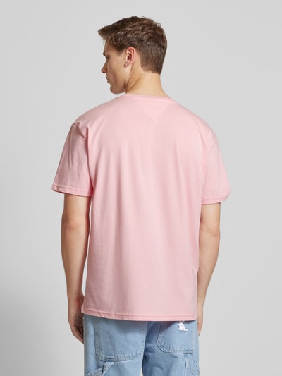 Tommy Jeans T-shirt met labelprint Lichtroze - 5