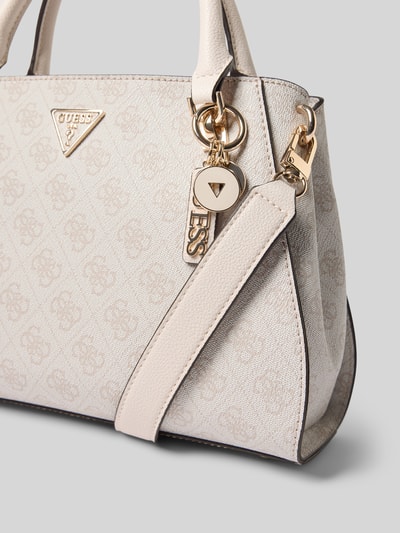 Guess Handtasche mit Label-Applikation Modell 'NOELLE' Ecru 3