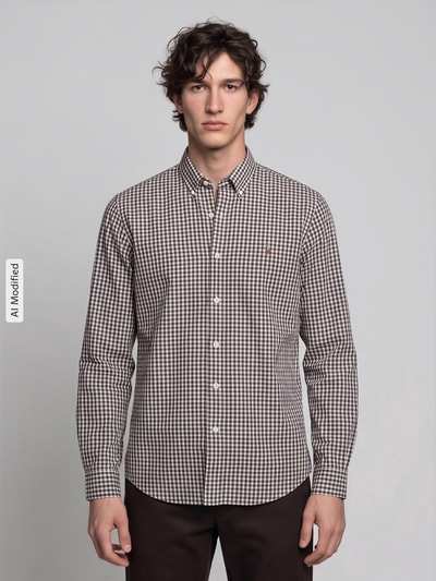 Polo Ralph Lauren Custom Fit Freizeithemd aus reiner Baumwolle Mittelbraun 4