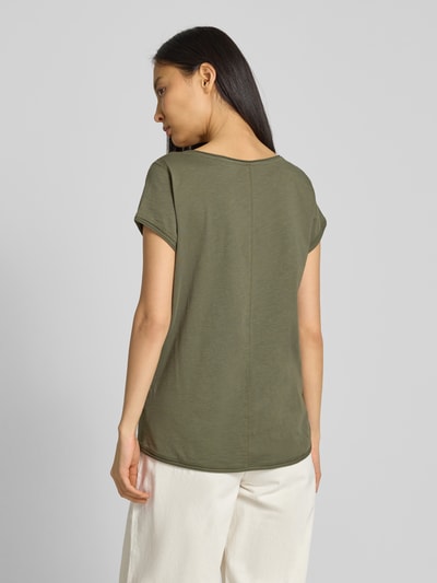 Christian Berg Woman T-shirt met kapmouwen Rietgroen - 5