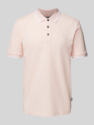 BOSS Poloshirt mit Label-Print Modell 'Parlay' Rosa 2