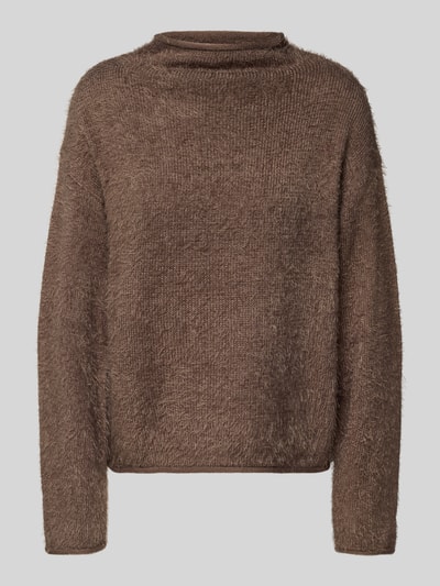 FREE/QUENT Strickpullover mit Rundhalsausschnitt Modell 'Cat' Taupe 2
