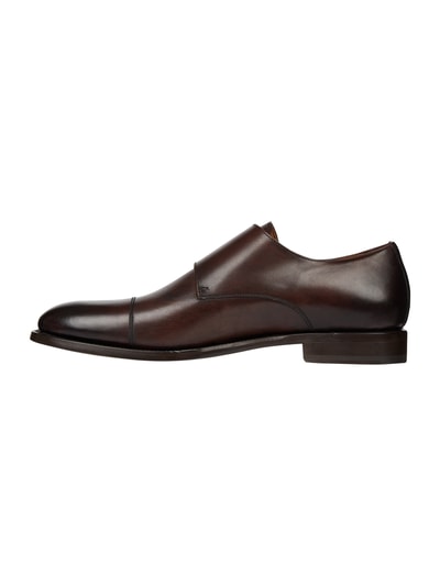 Berwick Buty double monk strap ze skóry Ciemnobrązowy 4