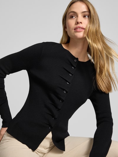 SUNCOO PARIS Strickjacke mit Raffungen Modell 'GAMIRA' Black 3