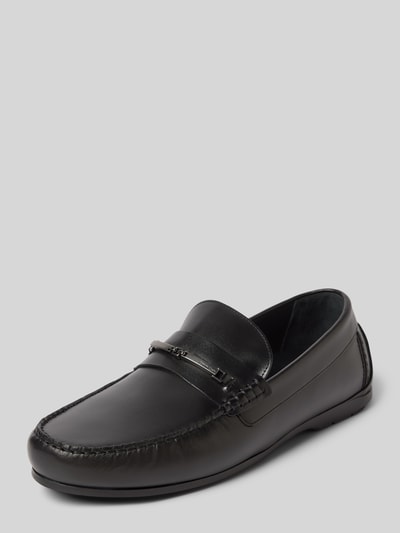 CK Calvin Klein Lederloafers mit Label-Applikation Modell 'DRIVER' Black 1