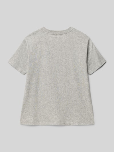 Polo Ralph Lauren Teens T-shirt met labelprint en ronde hals Middengrijs gemêleerd - 3